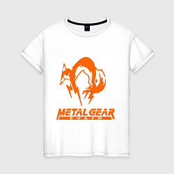 Футболка хлопковая женская Metal Gear Solid Fox, цвет: белый