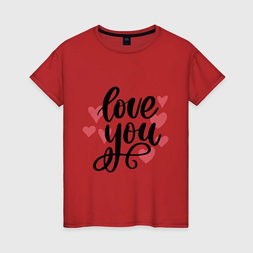 Женская футболка Love U / Красный – фото 1