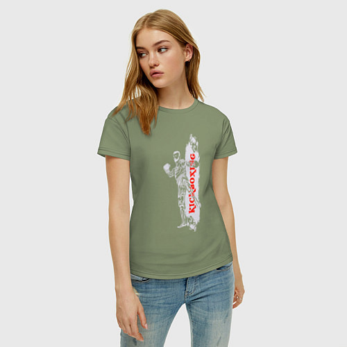 Женская футболка Кикбоксер - Сильнейший удар / Авокадо – фото 3