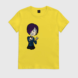 Футболка хлопковая женская Веселая Тоука, цвет: желтый