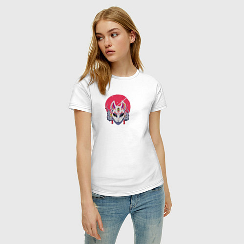 Женская футболка Маска Кицунэ / Белый – фото 3