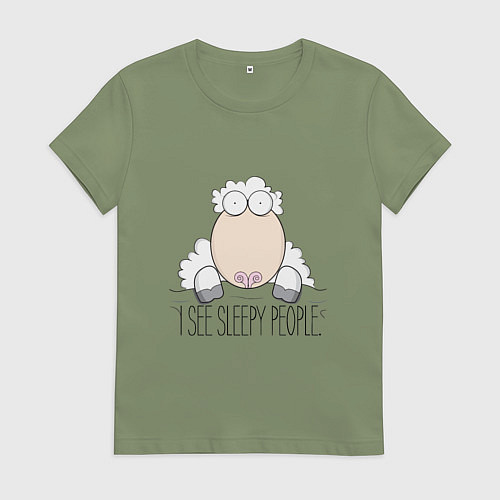 Женская футболка Я вижу сонных людей / Авокадо – фото 1