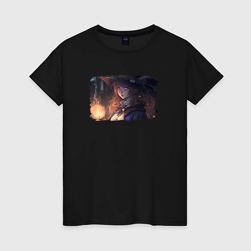 Женская футболка Волшебница: нейросеть / Черный – фото 1