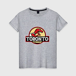 Футболка хлопковая женская Toronto dinosaur, цвет: меланж