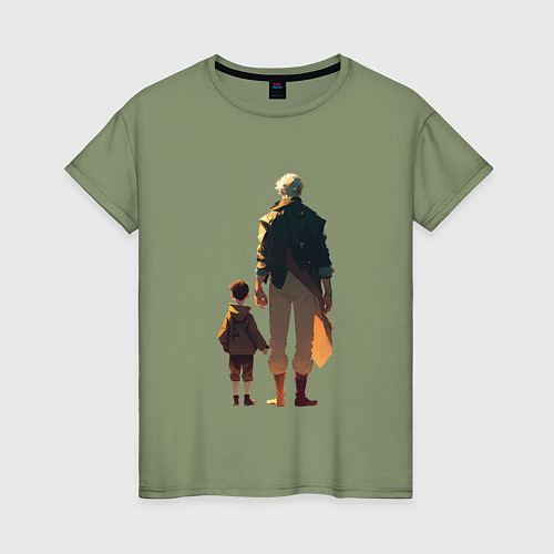 Женская футболка Сын и его отец / Авокадо – фото 1