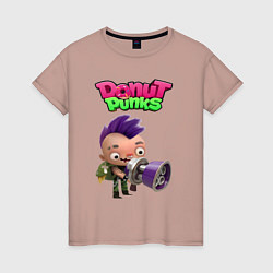 Футболка хлопковая женская Пупер, цвет: пыльно-розовый