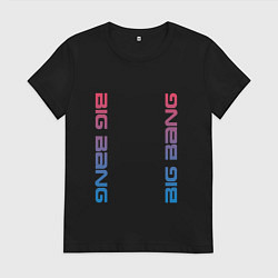 Футболка хлопковая женская Big bang mirrored, цвет: черный