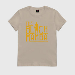 Футболка хлопковая женская The black mamba, цвет: миндальный