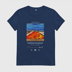 Футболка хлопковая женская Red Hot Chili Peppers Californication, цвет: тёмно-синий