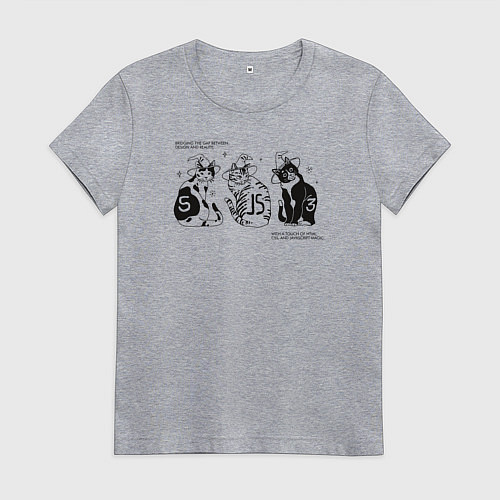 Женская футболка Front-End Котики / Меланж – фото 1