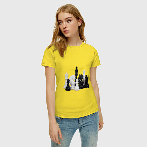 Женская футболка Фигуры шахматиста / Желтый – фото 3
