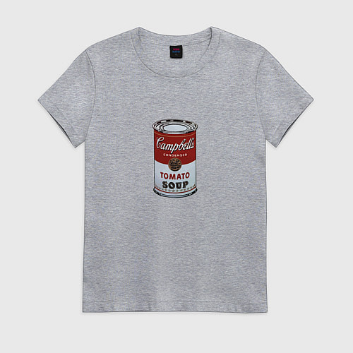Женская футболка Банка с супом Кэмпбелл / Меланж – фото 1