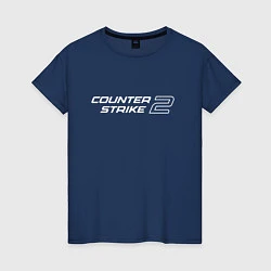 Футболка хлопковая женская Counter Strike 2, цвет: тёмно-синий