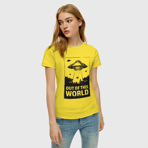 Женская футболка Прочь из этого мира / Желтый – фото 3