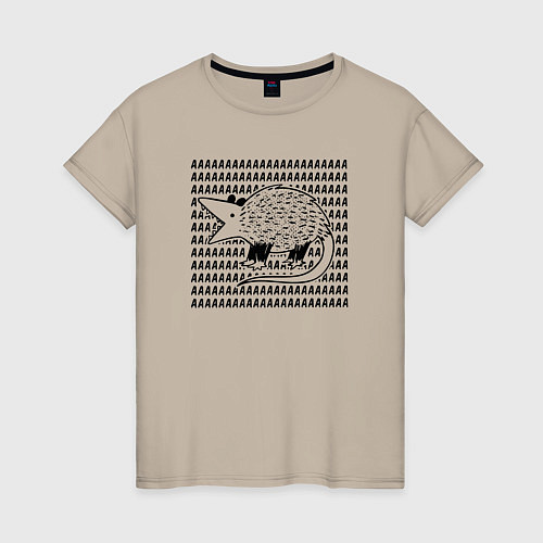 Женская футболка Крыса ААА / Миндальный – фото 1