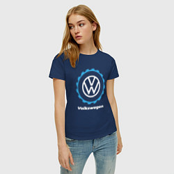 Футболка хлопковая женская Volkswagen в стиле Top Gear, цвет: тёмно-синий — фото 2