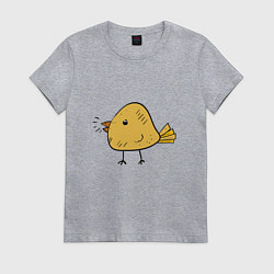 Футболка хлопковая женская Little Birdie, цвет: меланж