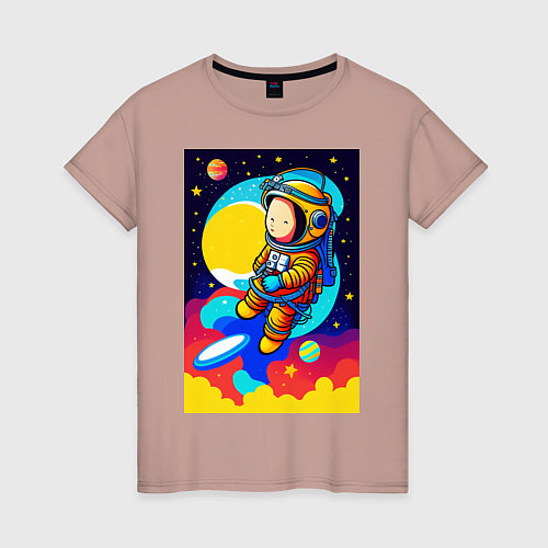 Женская футболка Маленький космонавт / Пыльно-розовый – фото 1