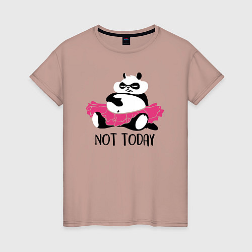 Женская футболка Ленивая панда / Пыльно-розовый – фото 1