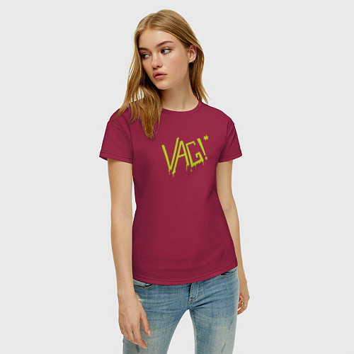 Женская футболка VAG Tag / Маджента – фото 3