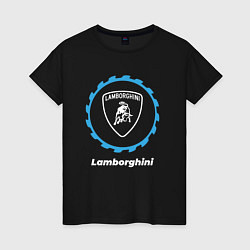 Футболка хлопковая женская Lamborghini в стиле Top Gear, цвет: черный