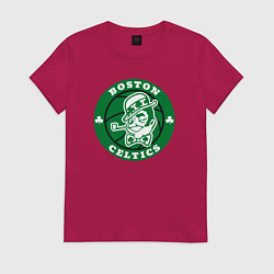 Футболка хлопковая женская Celtics, цвет: маджента