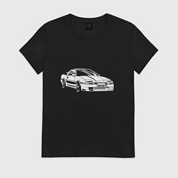 Футболка хлопковая женская Toyota Supra MK3, цвет: черный