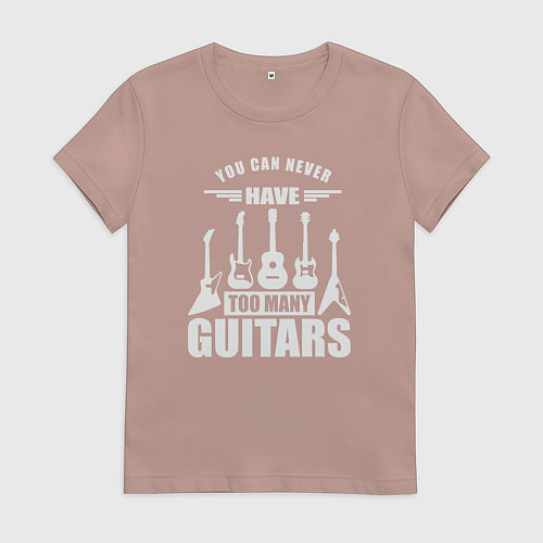 Женская футболка Гитар не бывает слишком много / Пыльно-розовый – фото 1