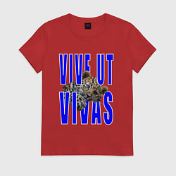 Футболка хлопковая женская Vive ut vivas, цвет: красный