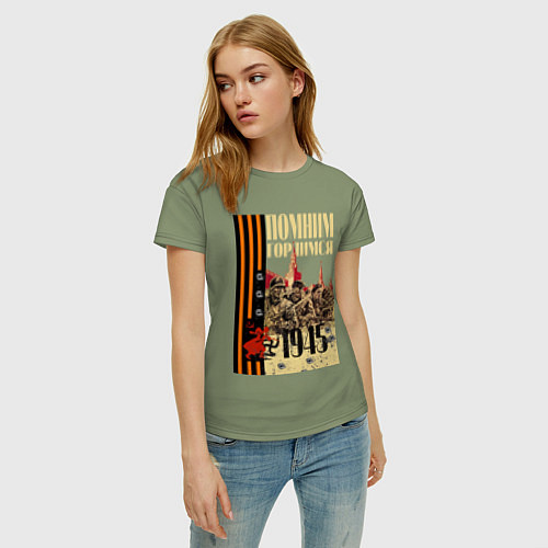 Женская футболка День победы 1945 / Авокадо – фото 3