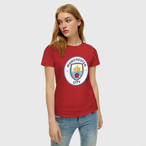 Женская футболка Manchester City FC / Красный – фото 3
