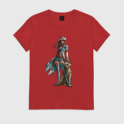 Футболка хлопковая женская Fable II Героиня, цвет: красный