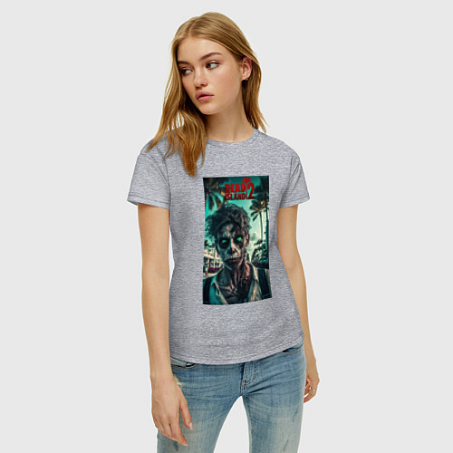 Женская футболка Зомби мертвый остров / Меланж – фото 3