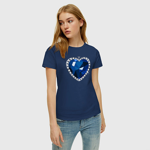 Женская футболка Титаник сердце океана / Тёмно-синий – фото 3