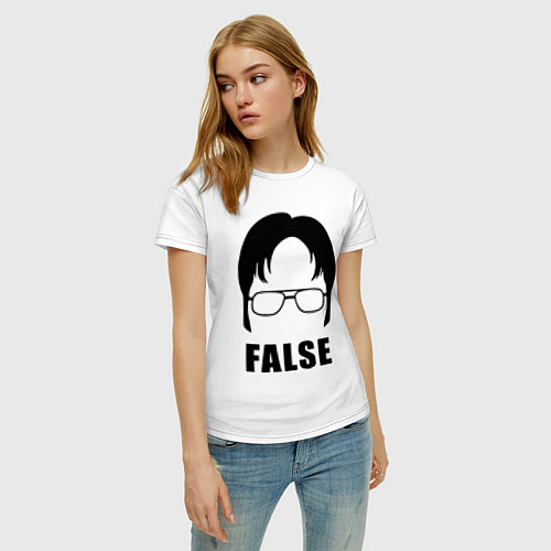 Женская футболка Дуайт Шрут / Белый – фото 3