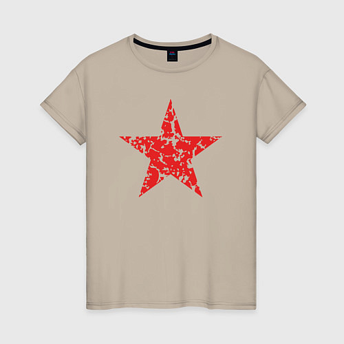 Женская футболка Star USSR / Миндальный – фото 1