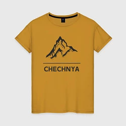 Футболка хлопковая женская Чечня Россия, цвет: горчичный