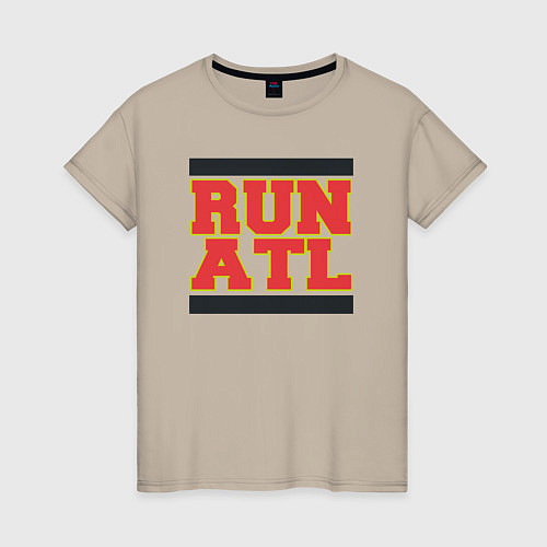 Женская футболка Run Atlanta Hawks / Миндальный – фото 1