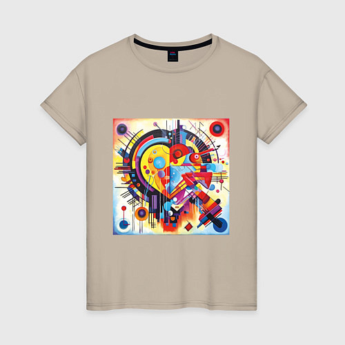 Женская футболка Сердце Абстракция / Миндальный – фото 1