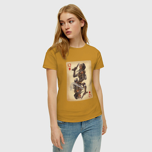 Женская футболка Fable III Пейдж, дама буби / Горчичный – фото 3