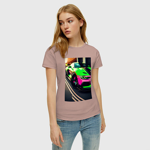 Женская футболка БМВ M3 / Пыльно-розовый – фото 3