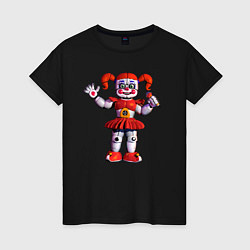 Футболка хлопковая женская Circus Baby, цвет: черный
