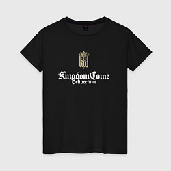 Футболка хлопковая женская Kingdom come deliverance logo, цвет: черный
