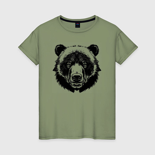 Женская футболка Чернильный медведь / Авокадо – фото 1