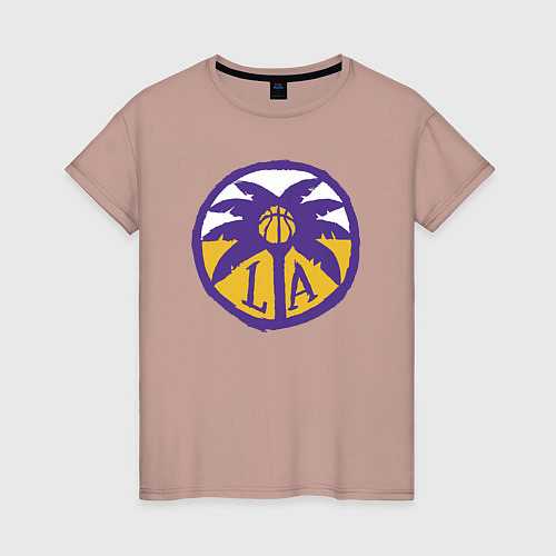 Женская футболка Lakers California / Пыльно-розовый – фото 1