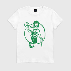 Футболка хлопковая женская Celtics man, цвет: белый