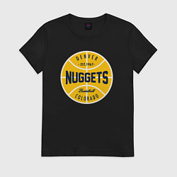 Футболка хлопковая женская Denver Nuggets 1967, цвет: черный