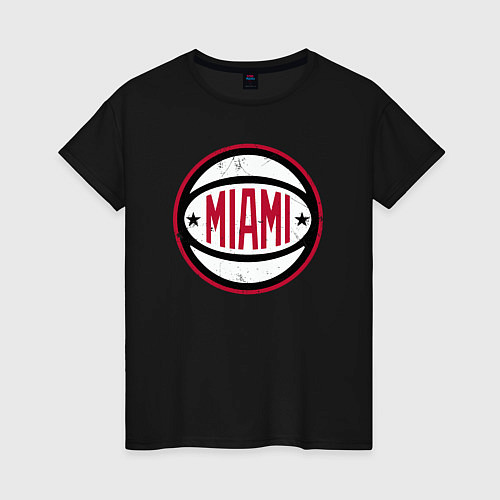 Женская футболка Team Miami Heat / Черный – фото 1