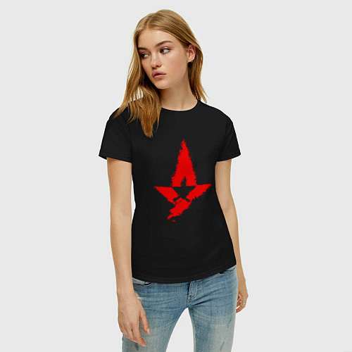 Женская футболка Astralis art / Черный – фото 3