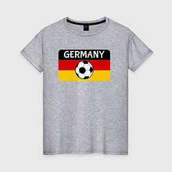 Футболка хлопковая женская Football Germany, цвет: меланж